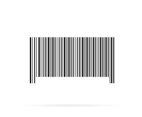flat black barcode icon