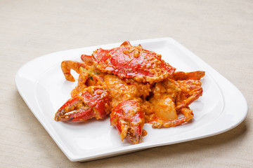 Fried crab with curry