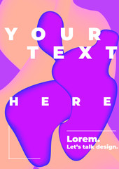 Fluid colors background. Abstract shapes with hipster colors.