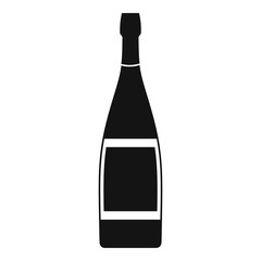 Glass bottle icon, simple style