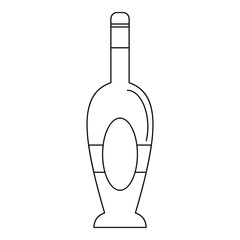 Holiday bottle icon, outline style