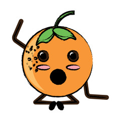 kawaii orange fruit icon