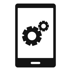 Working phone icon, simple style