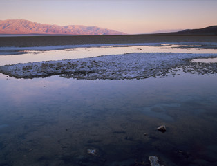 Badwater at dawn, Death Valley National Park, California
