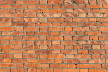 Background of the old red brick wall