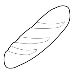 Baguette icon, outline style