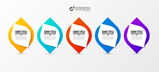 Infographic design template. Business concept with 5 steps