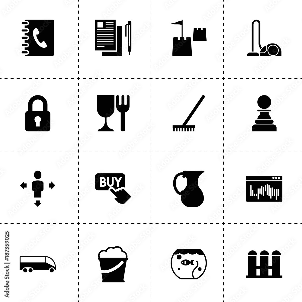 Poster button icons. vector collection filled button icons