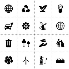 Ecology icons. vector collection filled ecology icons