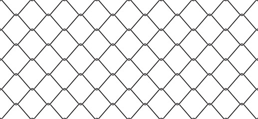 Wire Mesh Seamless Pattern vector Chain link Fence isolated wallpaper background