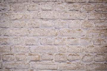 Wall of old painted brick.