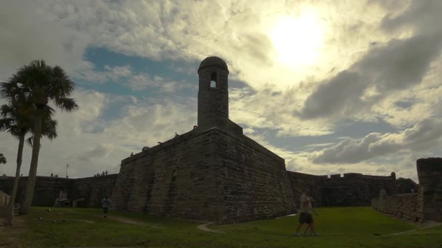 St Augustine Castillo De San Marcos day to night