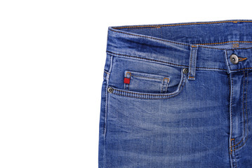 Jeans upper part of the pocket.