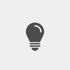 Bulb flat vector icon. Idea flat vector icon