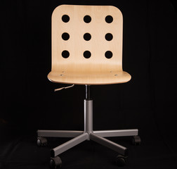 office chair on black background