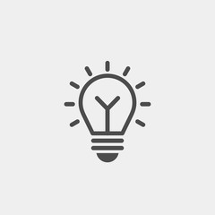 Bulb flat vector icon. Idea flat vector icon