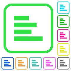 Fototapeta premium Text align left vivid colored flat icons