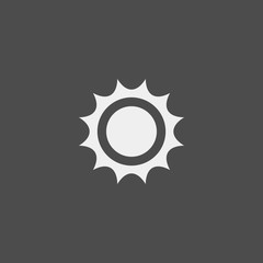Sun flat vector icon