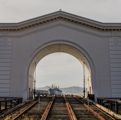 Fototapeta na wymiar Pier 43 Ferry Arch, San Fransicso