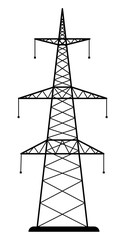 High voltage power line transmission tower 