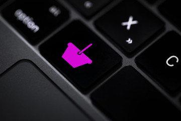 clavier noir en gros plan