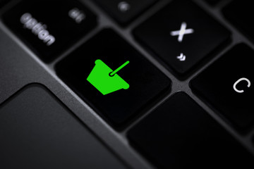 clavier noir en gros plan