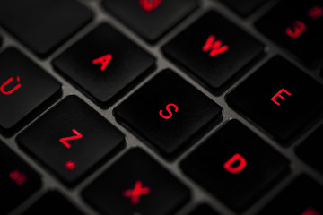 clavier noir en gros plan