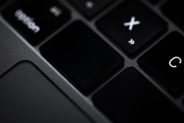 clavier noir en gros plan