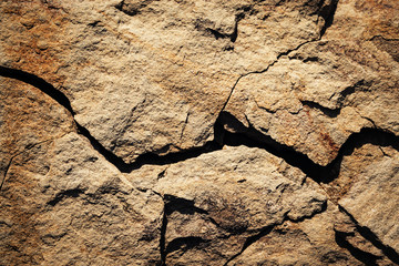 Rift detail on ocher rock
