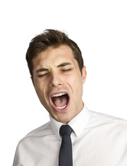 isolated caucasian businessman