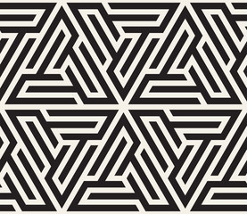 Vector seamless pattern. Modern stylish texture. Repeating geometric tiles from striped triangle elements
