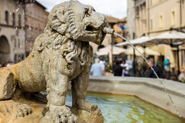 Fototapeta na wymiar detail of an ancient fountain