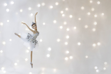 Obraz na płótnie Canvas Christmas Toys Ballerina, Christmas background