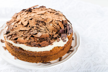 Coffee cake, Strawberries and Coffee