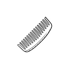 Vector hand drawn Comb outline doodle icon. Comb sketch illustration for print, web, mobile and infographics isolated on white background.