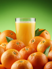 orange juice with oranges