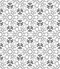 Kaleidoscope  pattern vector.  Psychedelic design element for wallpaper, scrapbooking, fabric. Monochrome background.