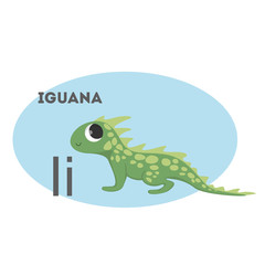 Iguana on alphabet.