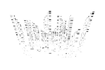 Building and city illustration. Illustration isolated on white background. Graphic concept for your design.