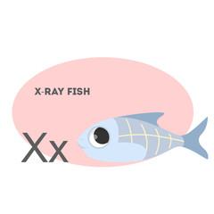 X-ray fish on alphabet.