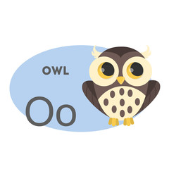 Owl on alphabet.
