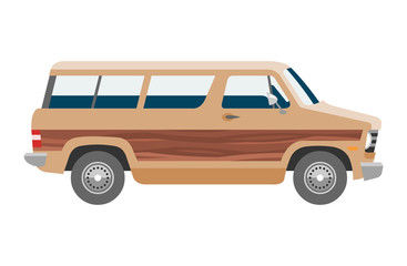Minivan car vector van auto vehicle family minibus vehicle and automobile banner isolated citycar on white background illustration