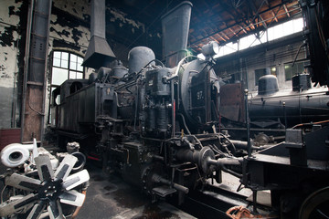 Dampflok im Heizhaus