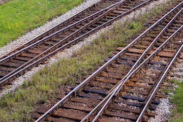 Obraz premium iron Rails and sleepers