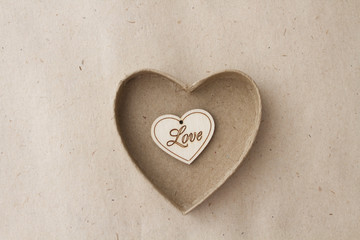 Obraz premium cardboard box in the form of heart