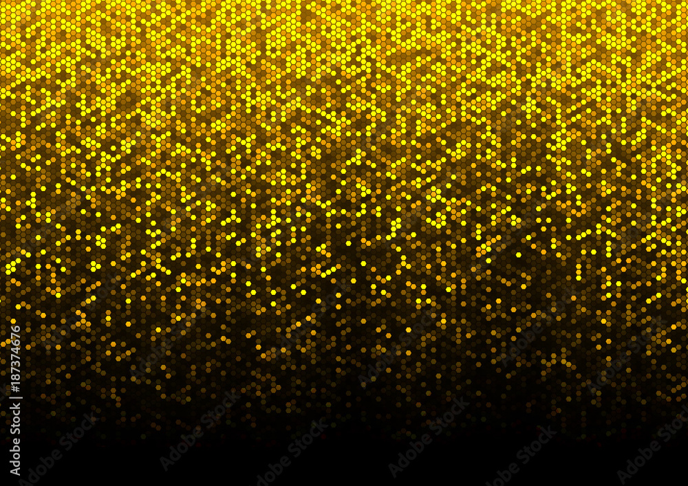 Aufkleber abstract mosaic of hexagons. a pattern of geometric halftones.