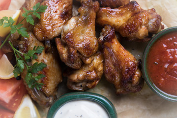 Texas style chicken wings