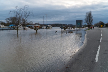 Flood in Germany. January 2018