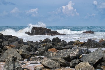 Coast of the Indian Ocean in Sri Lanka.