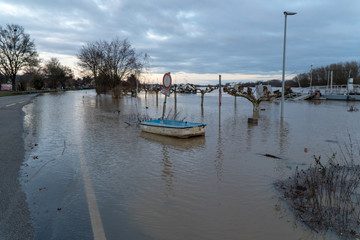 Flood in Germany. January 2018